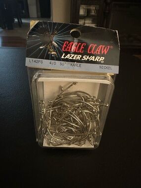 Eagle Claw Lazer Sharp Nickel Fishing Hooks - Silver